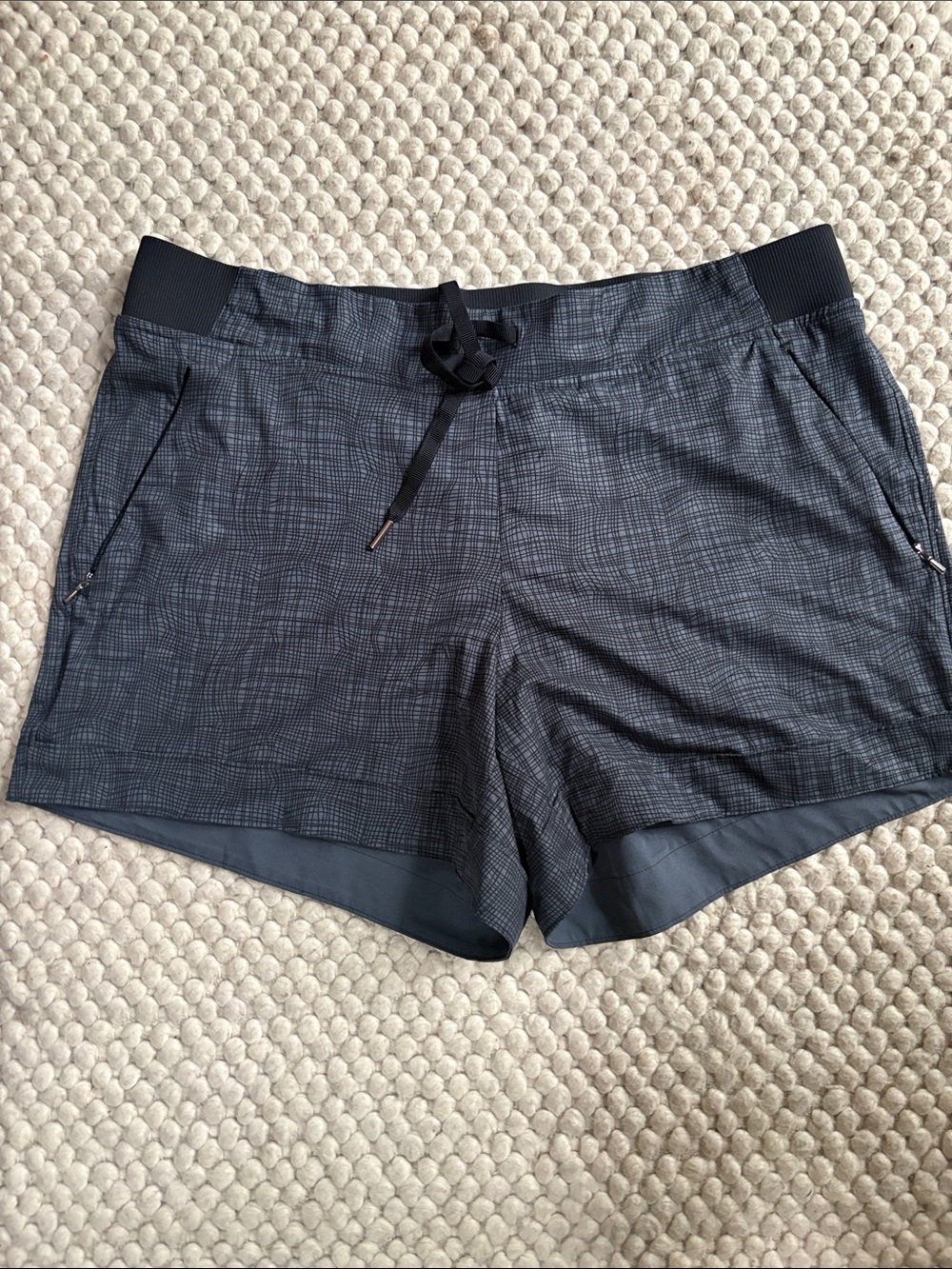 Calia Women's Black Crosshatch Athletic Shorts with Drawstring Waist
